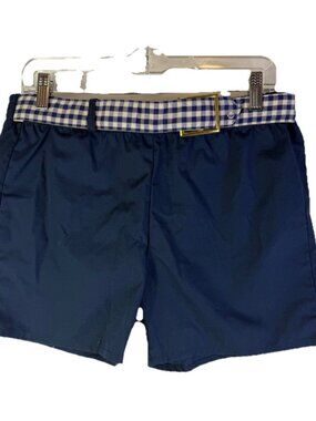 Vintage 70s Swim Trunks Board Shorts Belt Above Knee Rockabilly USA